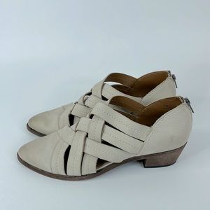 Frye Ray Huarache Shooties Booties size 9.5 Ivory